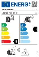 195/60R16 opona BRIDGESTONE BLIZZAK LM25 MO 89H